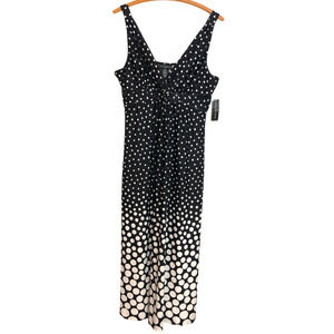 NWT - Metaphor Womens Black & White Dot Print Knit Maxi Dress Size XL Petite